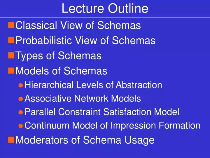 lecture outline