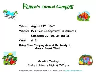 Women's Annual Campout