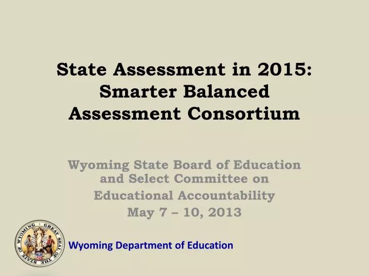 state assessment in 2015 smarter balanced assessment consortium