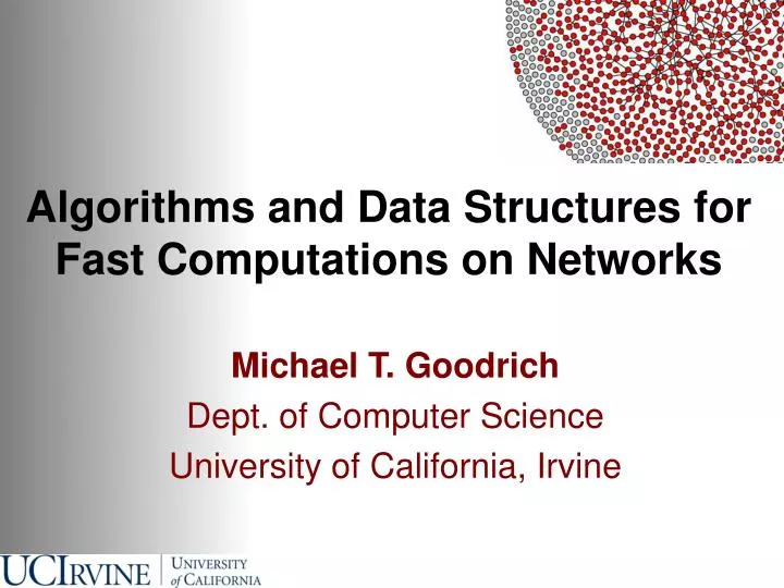 algorithms and data structures for fast computations on networks