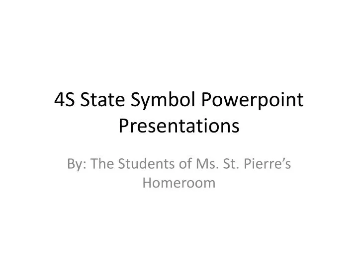 4s state symbol powerpoint presentations