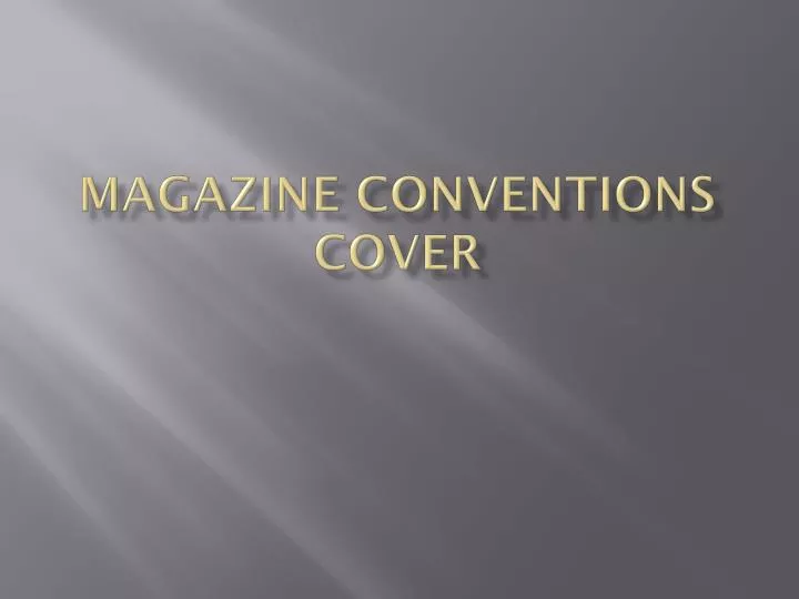magazine conventions cover