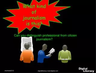 Can you distinguish professional from citizen journalism?
