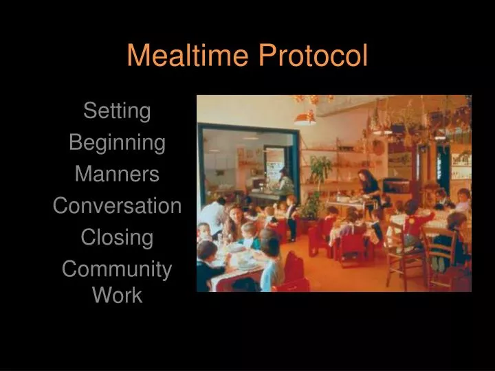 mealtime protocol