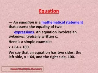 Equation