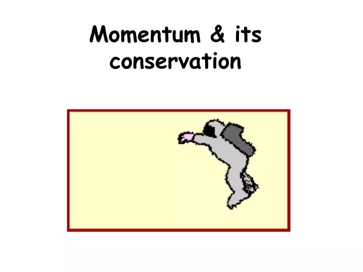 momentum its conservation