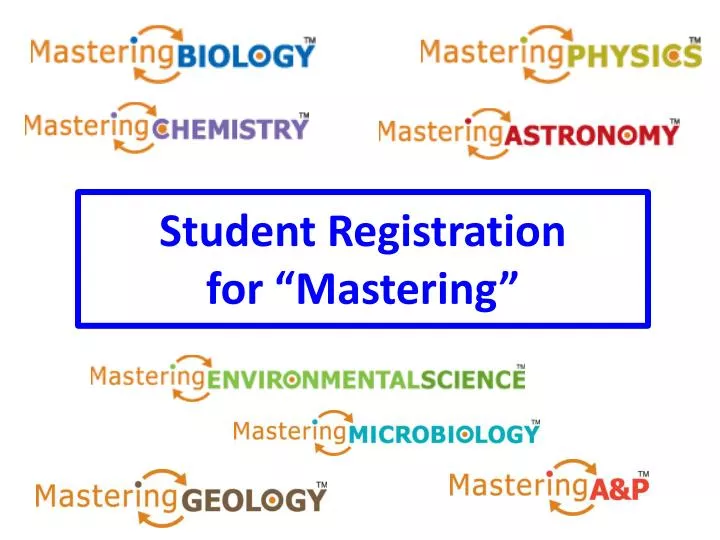 student registration for mastering