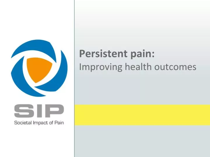persistent pain improving health outcomes