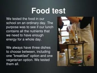 Food test