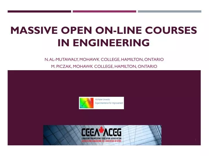 massive open on line courses in engineering