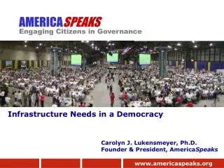 AMERICA SPEAKS Engaging Citizens in Governance