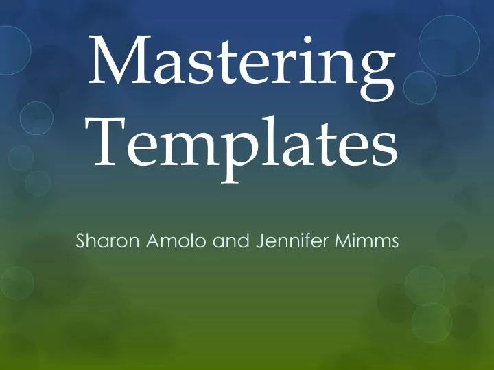 mastering templates
