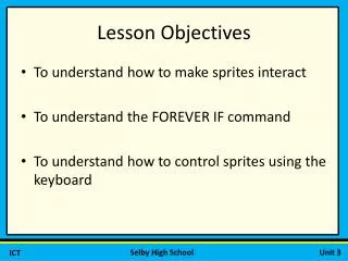 Lesson Objectives