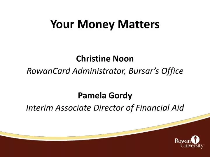 your money matters