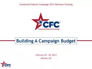 Combined Federal Campaign 2013 National Training
