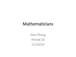 mathematicians