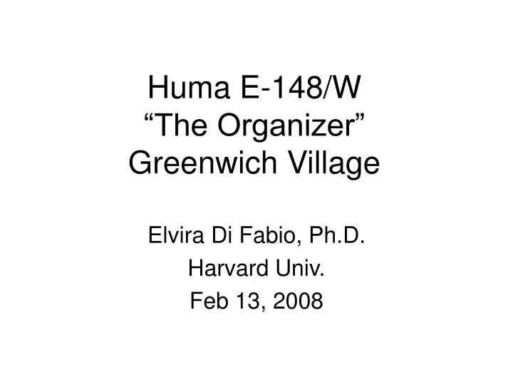 huma e 148 w the organizer greenwich village