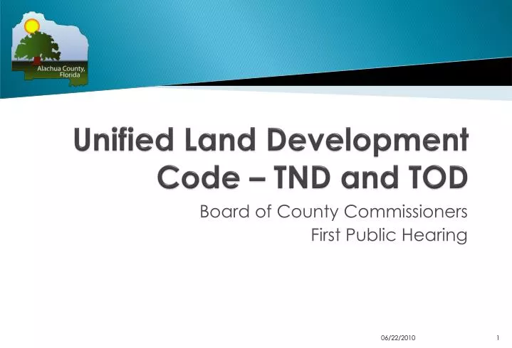 unified land development code tnd and tod