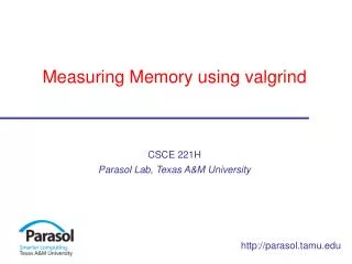 Measuring Memory using valgrind