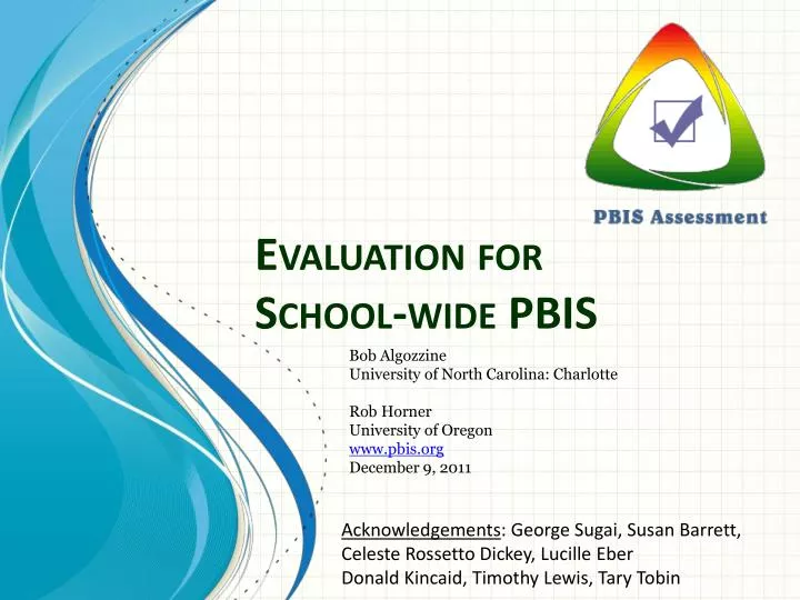 evaluation for school wide pbis
