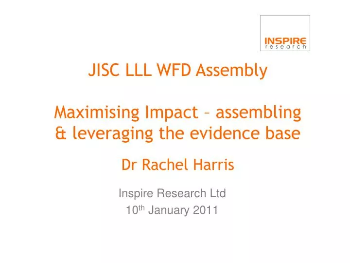 inspire research ltd 10 th january 20 11