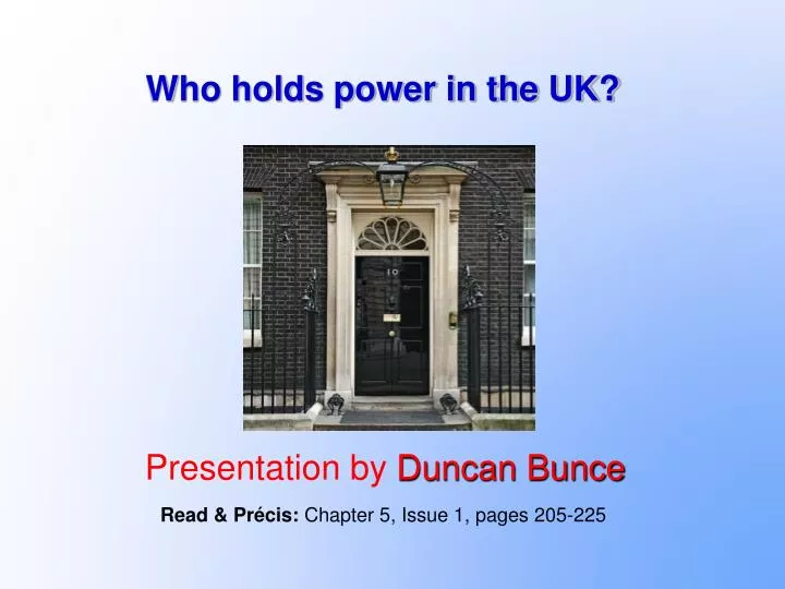 who holds power in the uk
