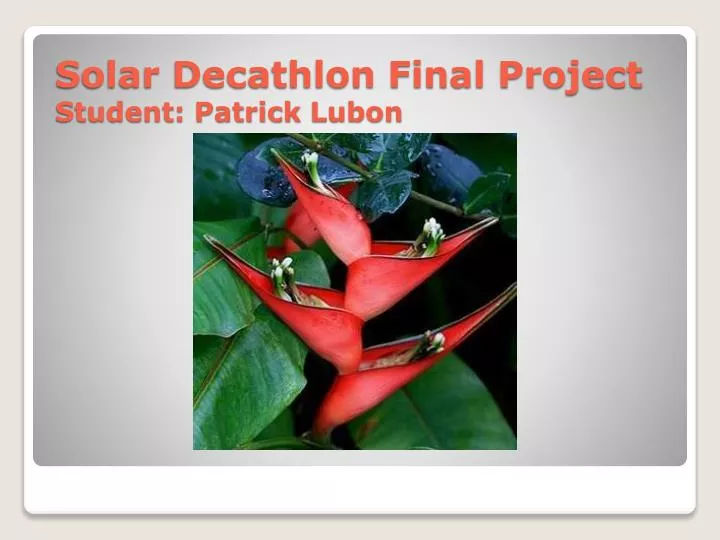solar decathlon final project student patrick lubon