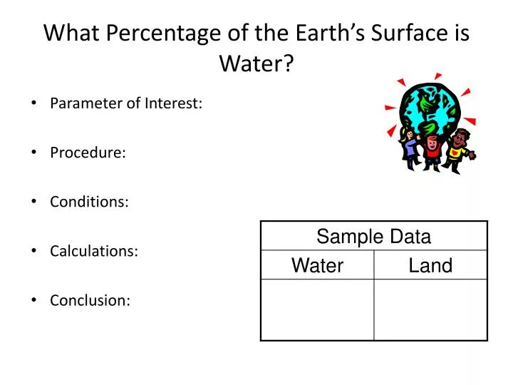 what percentage of the earth s surface is water
