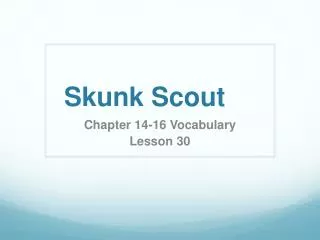 skunk scout