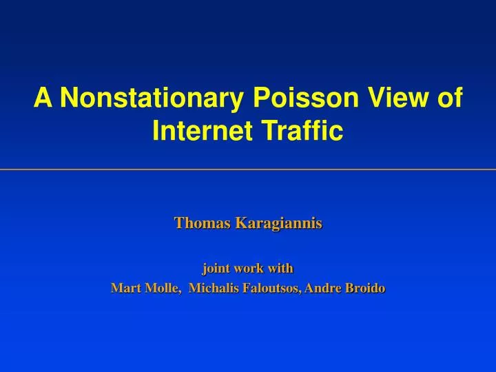a nonstationary poisson view of internet traffic