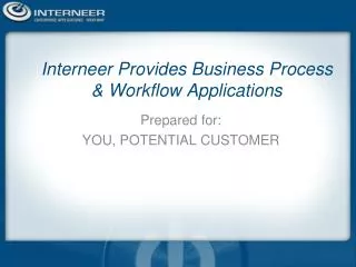 Interneer Provides Business Process &amp; Workflow Applications