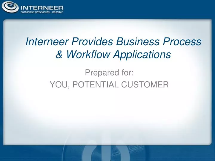 interneer provides business process workflow applications