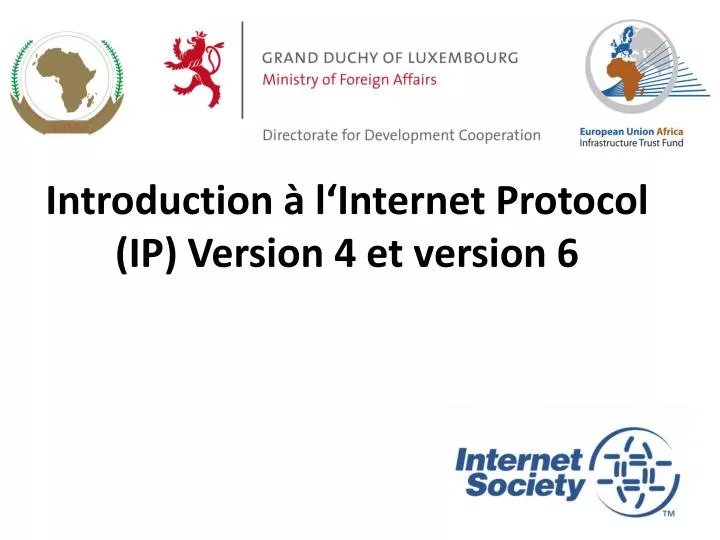 introduction l internet protocol ip version 4 et version 6