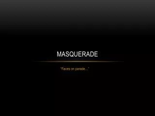 MasQuerade