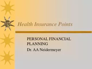 Health Insurance Points