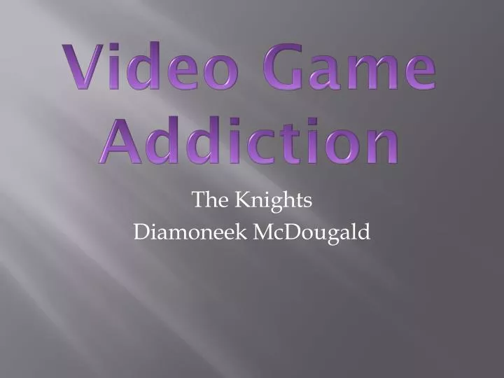 video game addiction