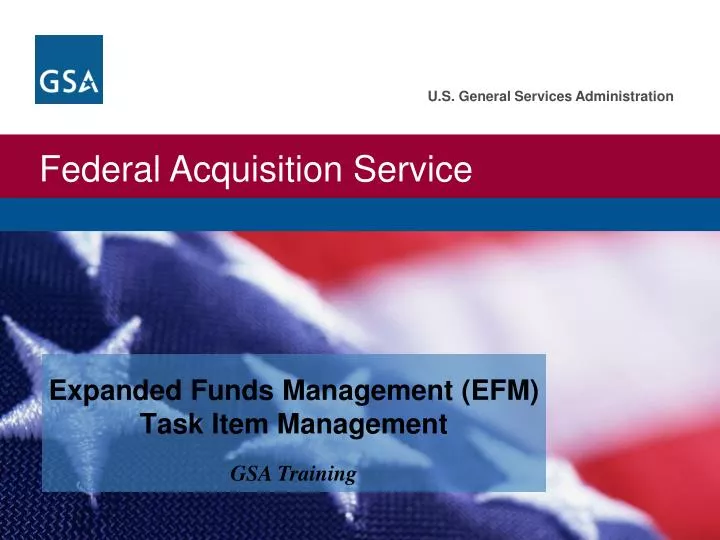 expanded funds management efm task item management