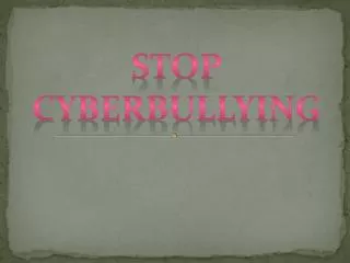 STOP CYBERBULLYING