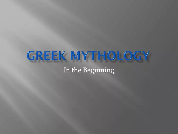 greek mythology