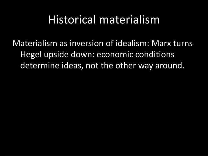 historical materialism
