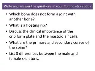 Which bone does not form a joint with another bone? What is a floating rib?