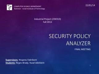 Security policy analyzer