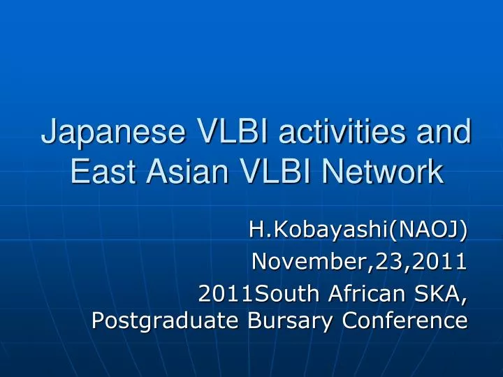 japanese vlbi activities and east asian vlbi network