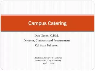 Campus Catering