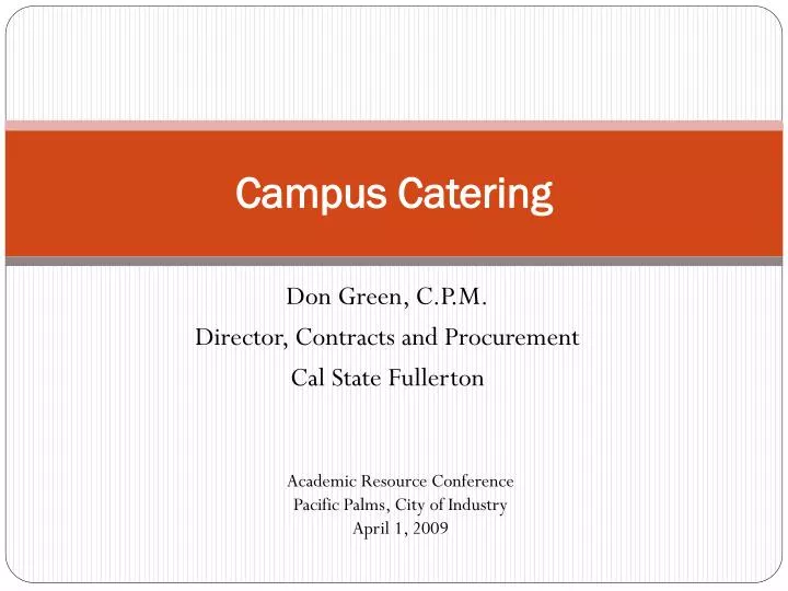 campus catering
