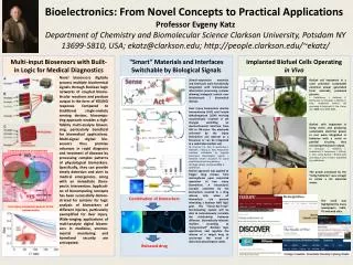 Bioelectronics: From Novel Concepts to Practical Applications Professor Evgeny Katz