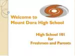 Welcome to Mount Dora High School - slide 1