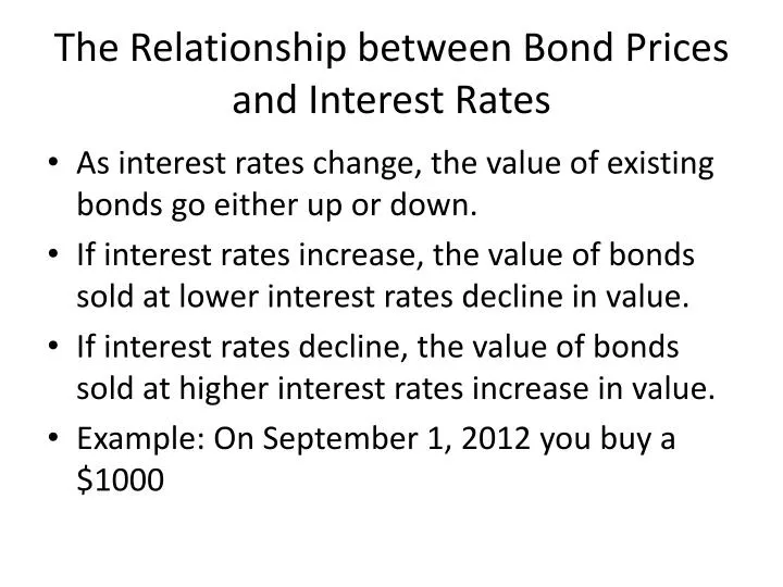 the relationship between bond prices and interest rates