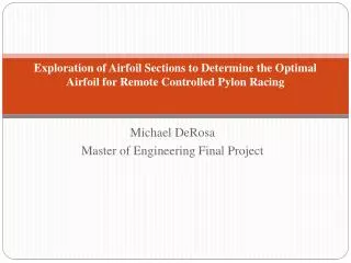 Michael DeRosa Master of Engineering Final Project
