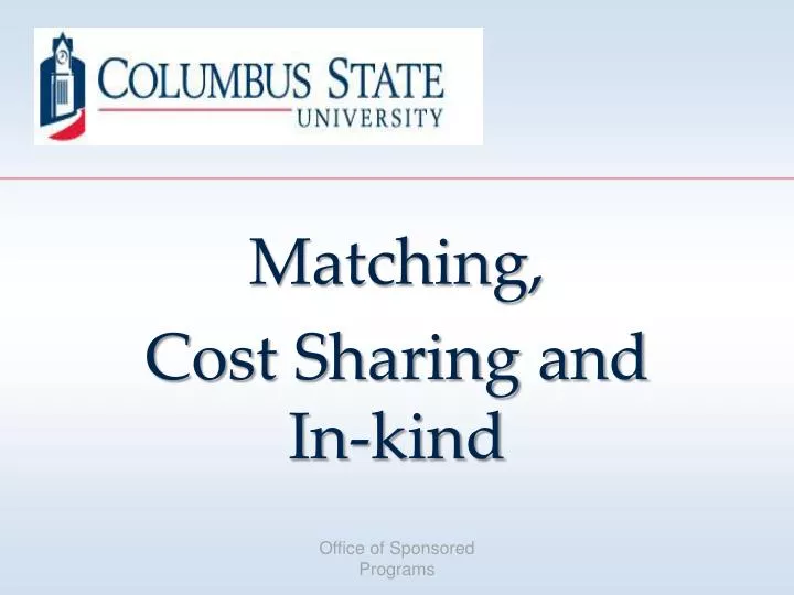 matching cost sharing and in kind